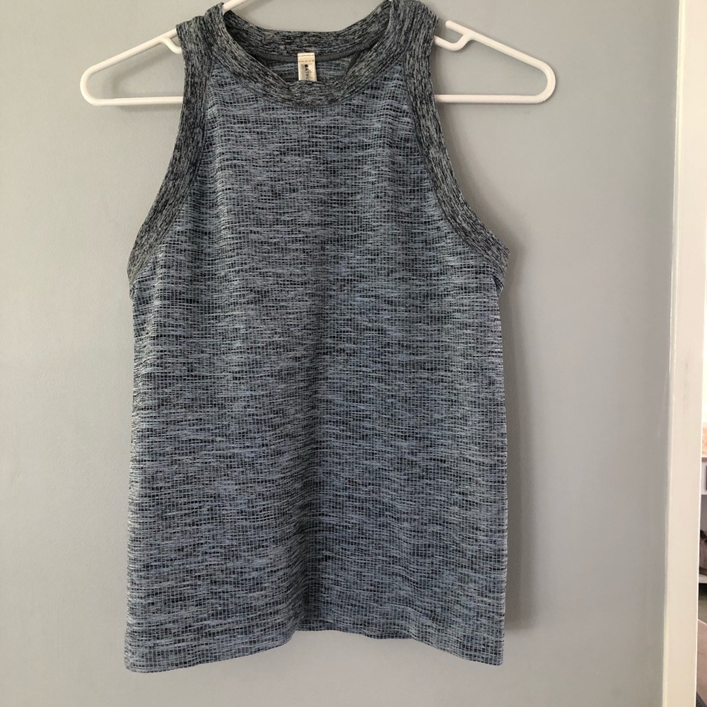 Athleta Heathered BlueGray Athletic Tank S